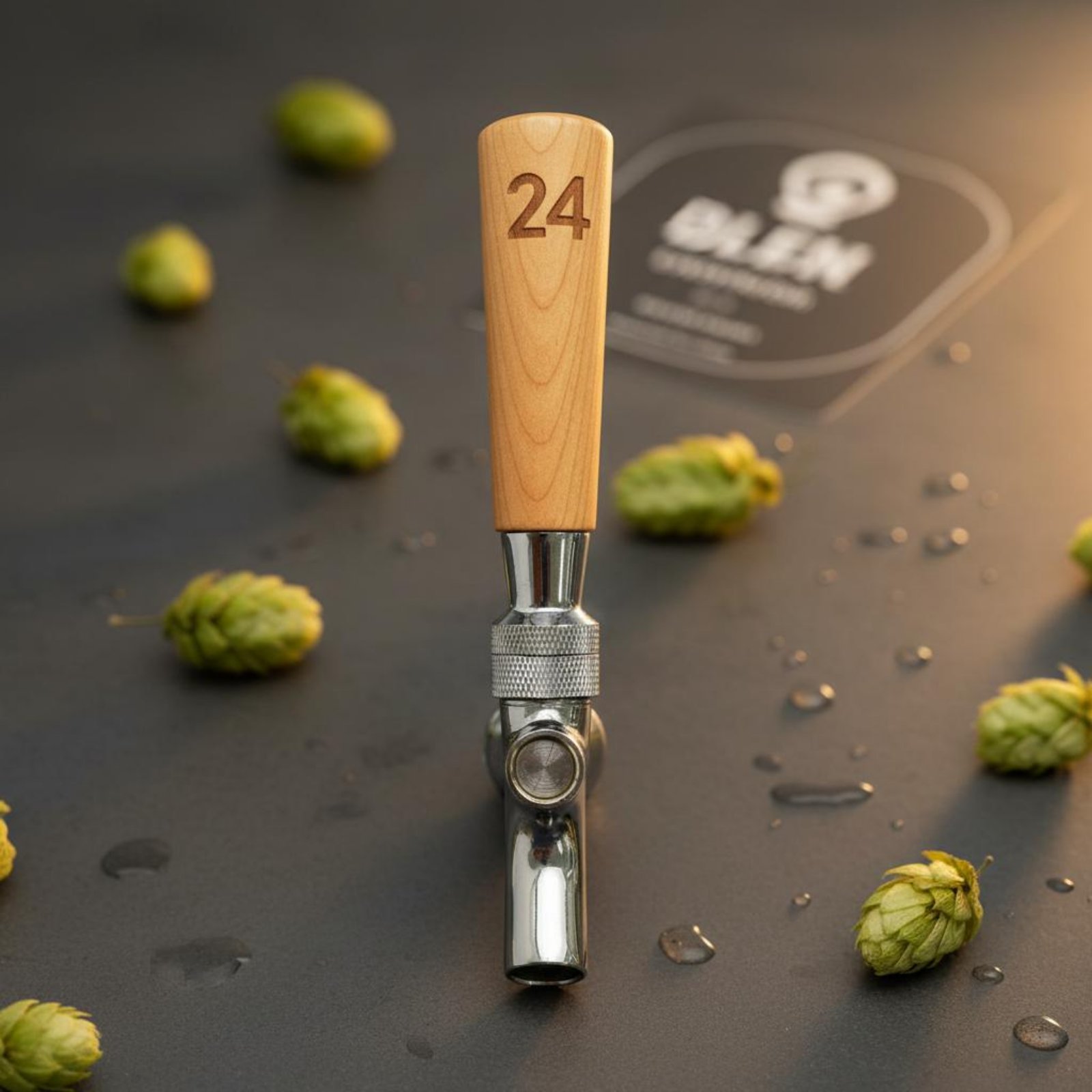Wine Beer Usa - 短い木製ビールハンドル、無垢材木製ビールタップハンドルバーアクセサリー、クラシックデザイン、磨き仕上げ、ホームブリュワー向け