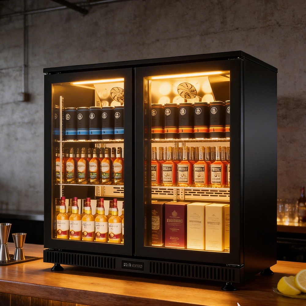 ミニ飲料クーラー冷蔵庫 3ドア バー冷蔵庫 ガラス扉 アンダ - Wine Beer Fridge Under Counter のレビューと価格