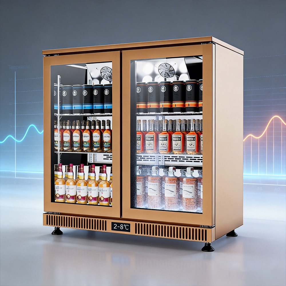 ミニ飲料クーラー冷蔵庫 3ドア バー冷蔵庫 ガラス扉 アンダ - Wine Beer Fridge Under Counter のレビューと価格