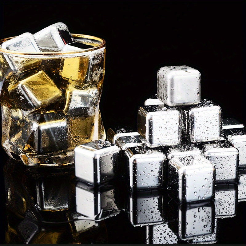 ウイスキーチルストーン ステンレススチール 再利用可能なアイ - Whiskey Stone Set のレビューと価格