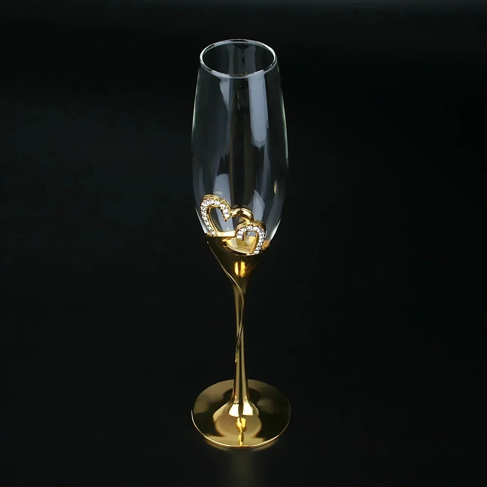 エレガントなハート&チュリンクシェイプシャンパンフルートグラ - Champagne Flute Pair のレビューと価格
