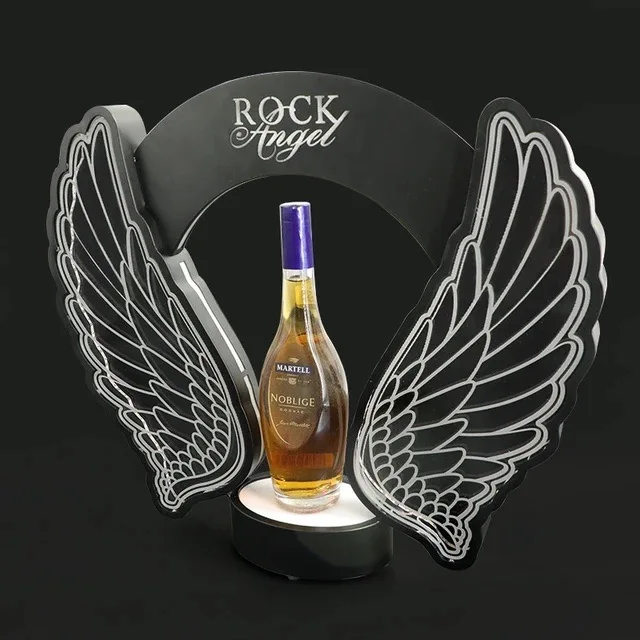 充電式LED点滅エンジェルウィングワインシャンパンボトル装飾 - Wine Beer Usa のレビューと価格