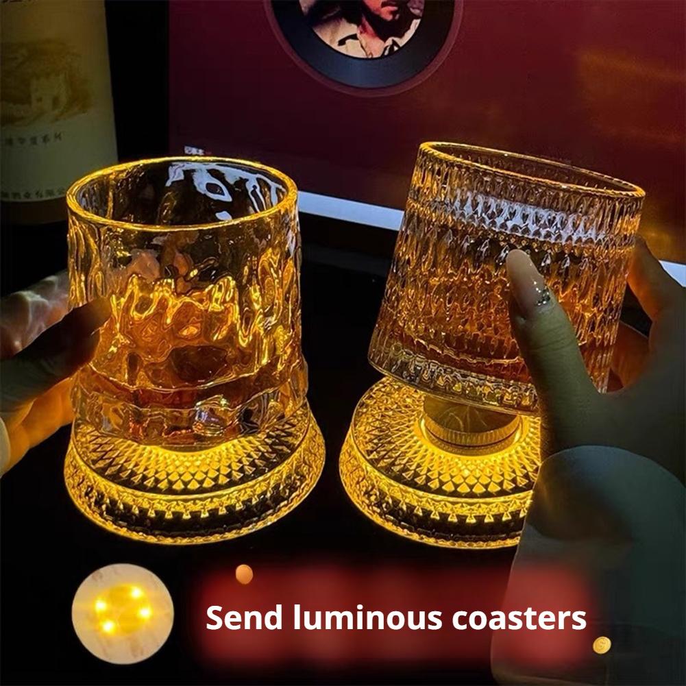 回転式ウイスキーグラス クリエイティブクリスタルビールカップ - Wine To Beer To Liquor のレビューと価格