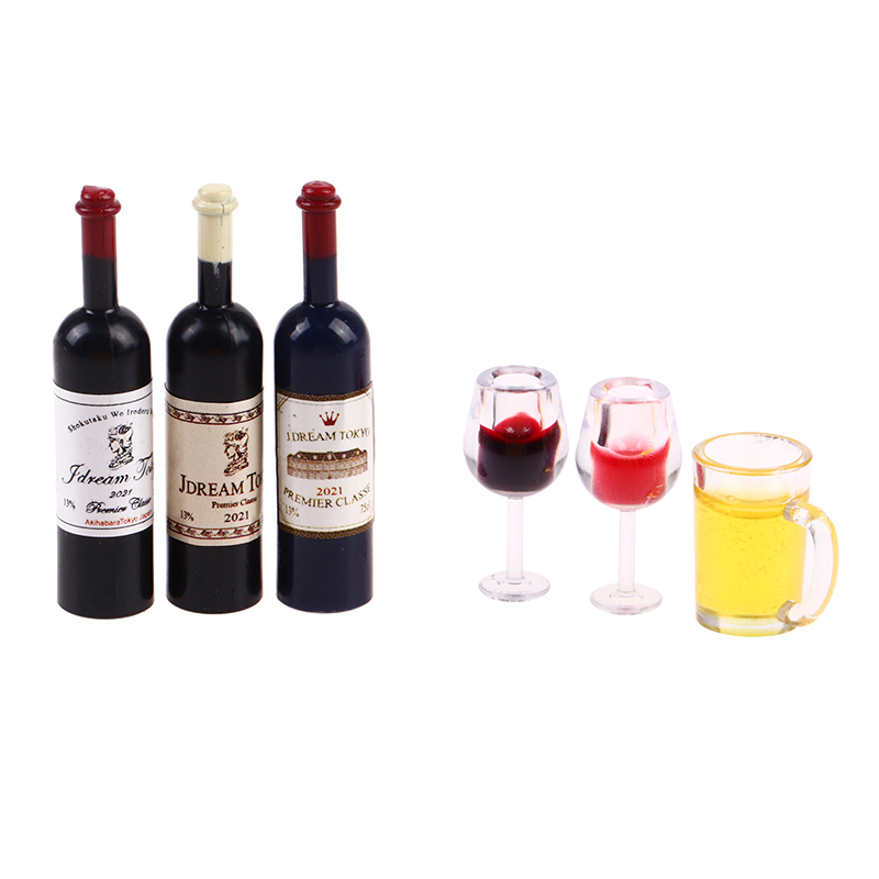 5 個 1:12 ドールハウスミニチュアワインボトルビールマ - Wine Beer Europe のレビューと価格