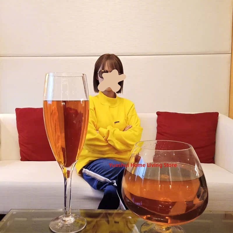 大型ガラスビールジョッキ、特別なシャンパンカップ、ワイングラ - Wine Beer Foot のレビューと価格