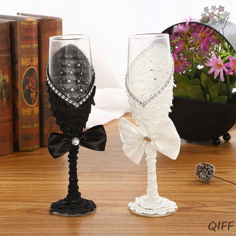 結婚式,誕生日,記念日のための手作りのお祝いのドレス,1ペア - Champagne Flute Pair のレビューと価格