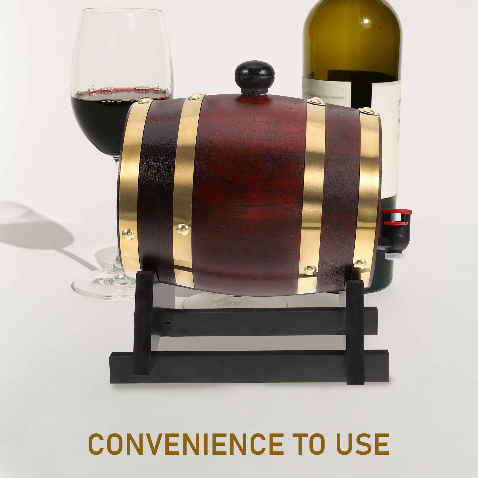 木製ワイン樽1L レッドワインホルダー ビール ウイスキー  - Wine To Beer To Liquor のレビューと価格