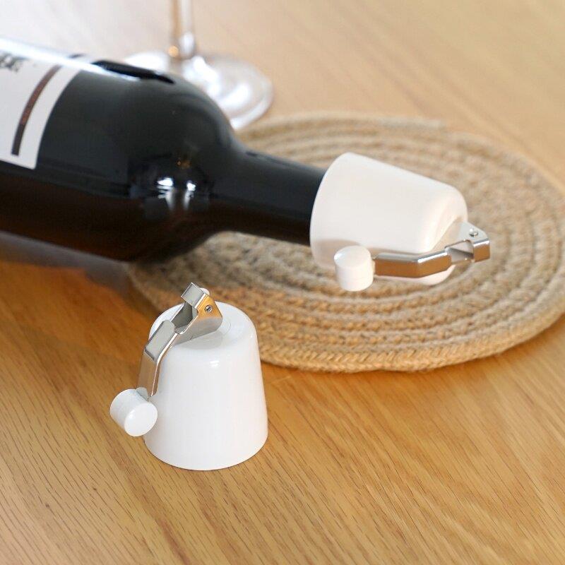 食品グレードシリコンワインボトルストッパー 赤ワイン、ビール - Wine To Beer To Liquor のレビューと価格