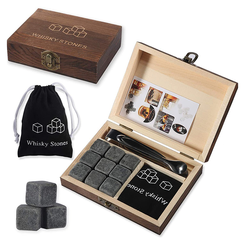 9個入りウイスキーアイスストーン 再利用可能な氷 ウイスキー - Whiskey Stone Set のレビューと価格