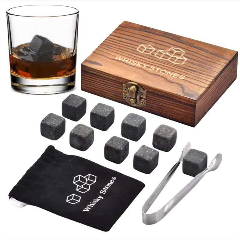 9個入りウイスキーアイスストーン 再利用可能な氷 ウイスキー - Whiskey Stone Set のレビューと価格