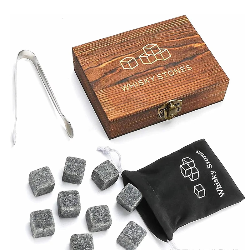 ウイスキーストーンギフトセット 9個入り 天然花崗岩ウイスキ - Whiskey Stone Set のレビューと価格