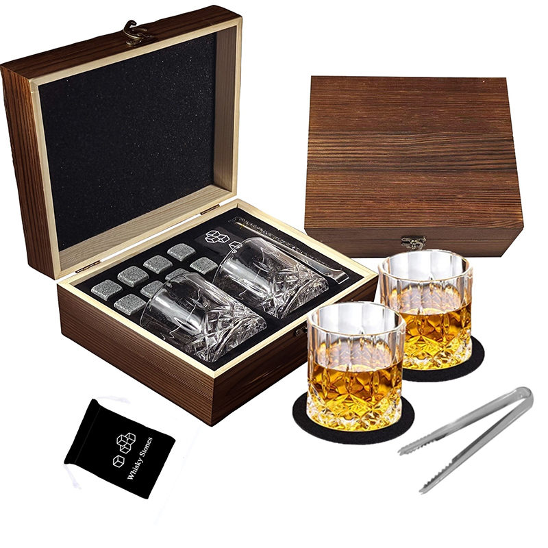 ウイスキーストーンギフトセット、再利用可能なウイスキーストー - Whiskey Stone Set のレビューと価格