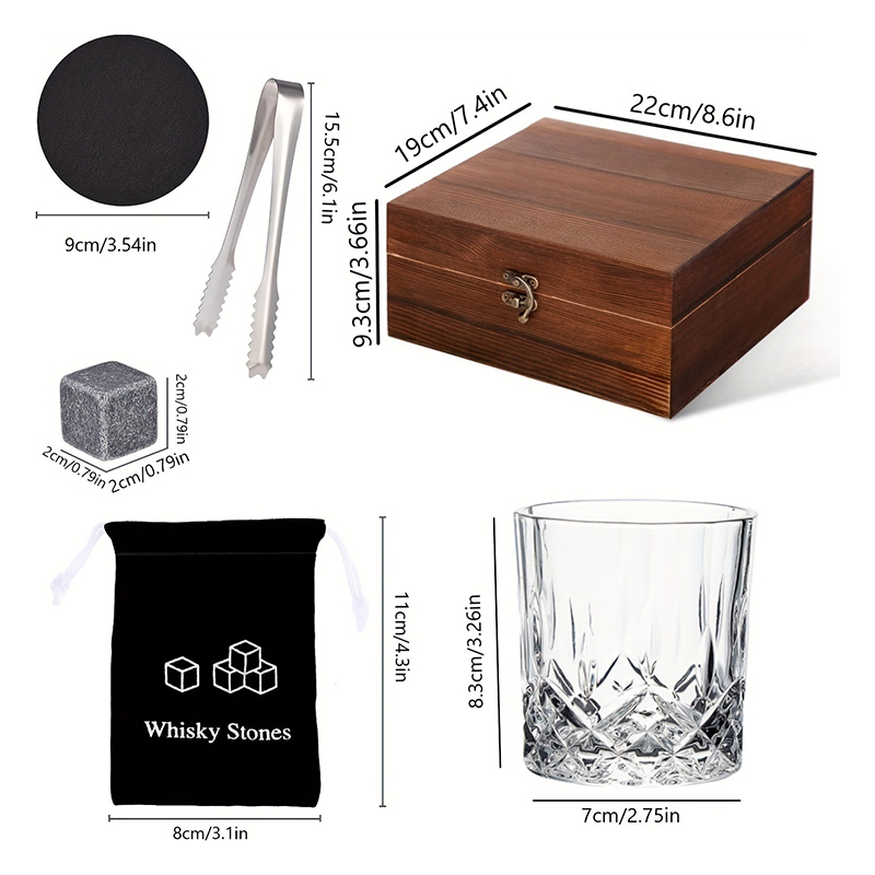 ウイスキーストーンギフトセット、再利用可能なウイスキーストー - Whiskey Stone Set のレビューと価格