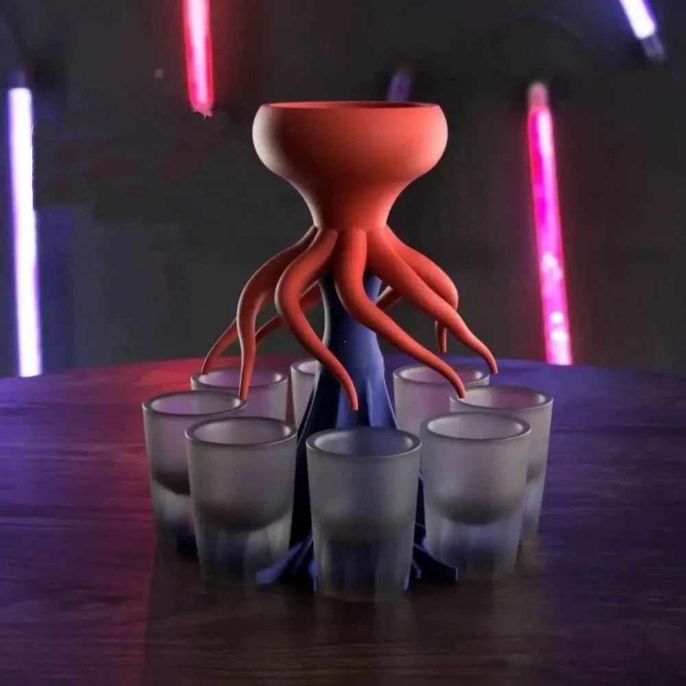 8穴3Dプリントワインディスペンサー、斬新なマルチショットリ - Wine To Beer To Liquor のレビューと価格