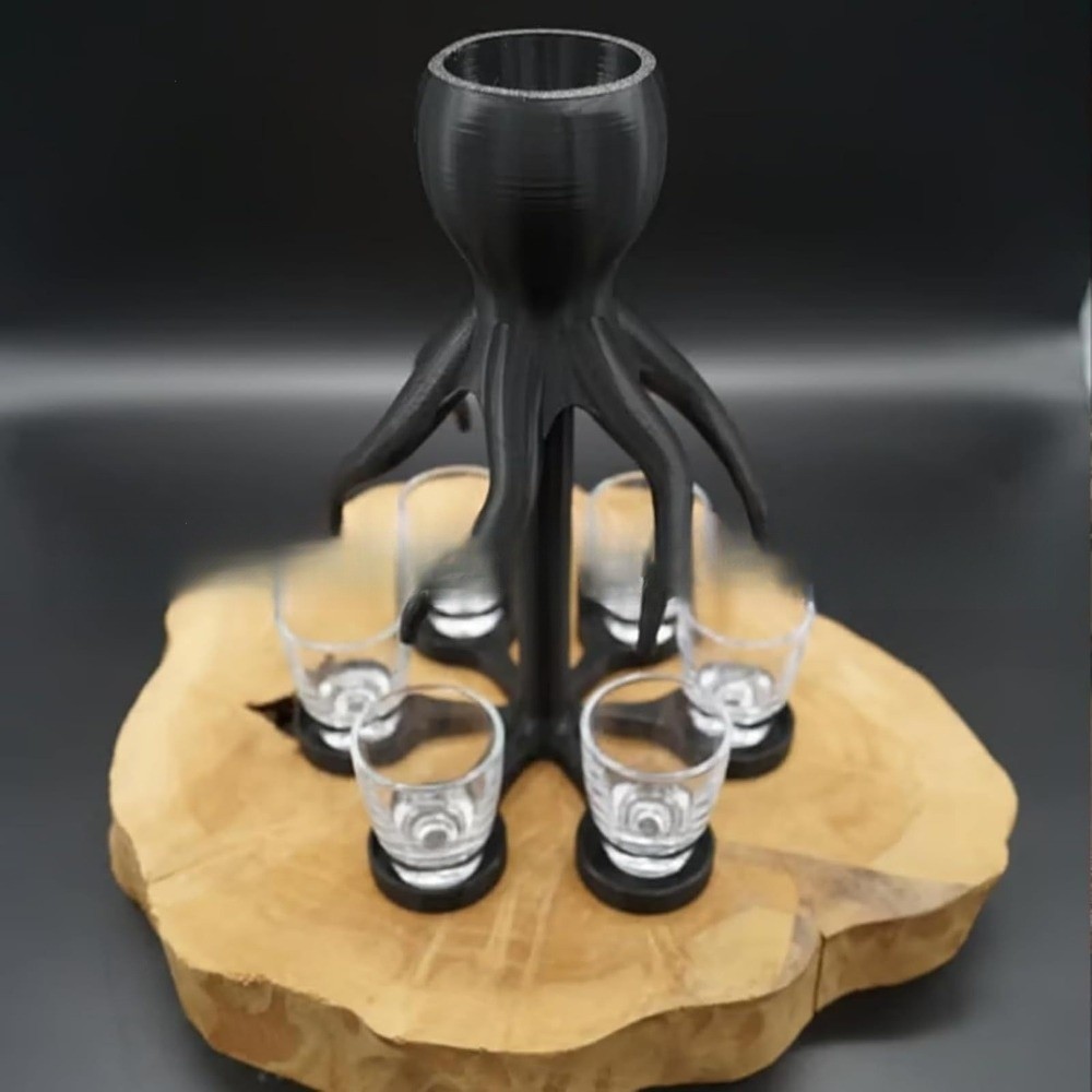 8穴3Dプリントワインディスペンサー、斬新なマルチショットリ - Wine To Beer To Liquor のレビューと価格