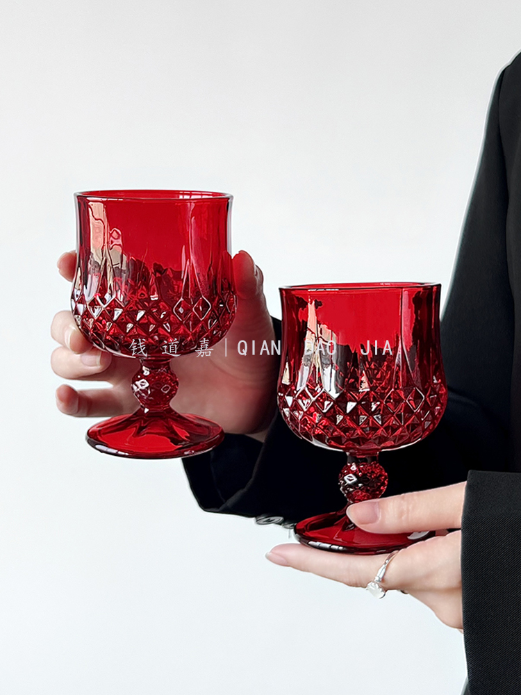ヴィンテージ赤ワイングラス,高エンボスエンボスグラス,鉛フリ - Wine Beer Foot のレビューと価格