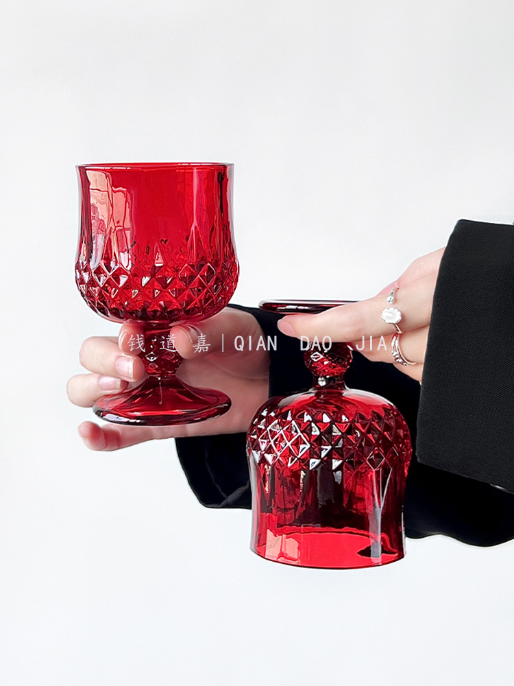 ヴィンテージ赤ワイングラス,高エンボスエンボスグラス,鉛フリ - Wine Beer Foot のレビューと価格