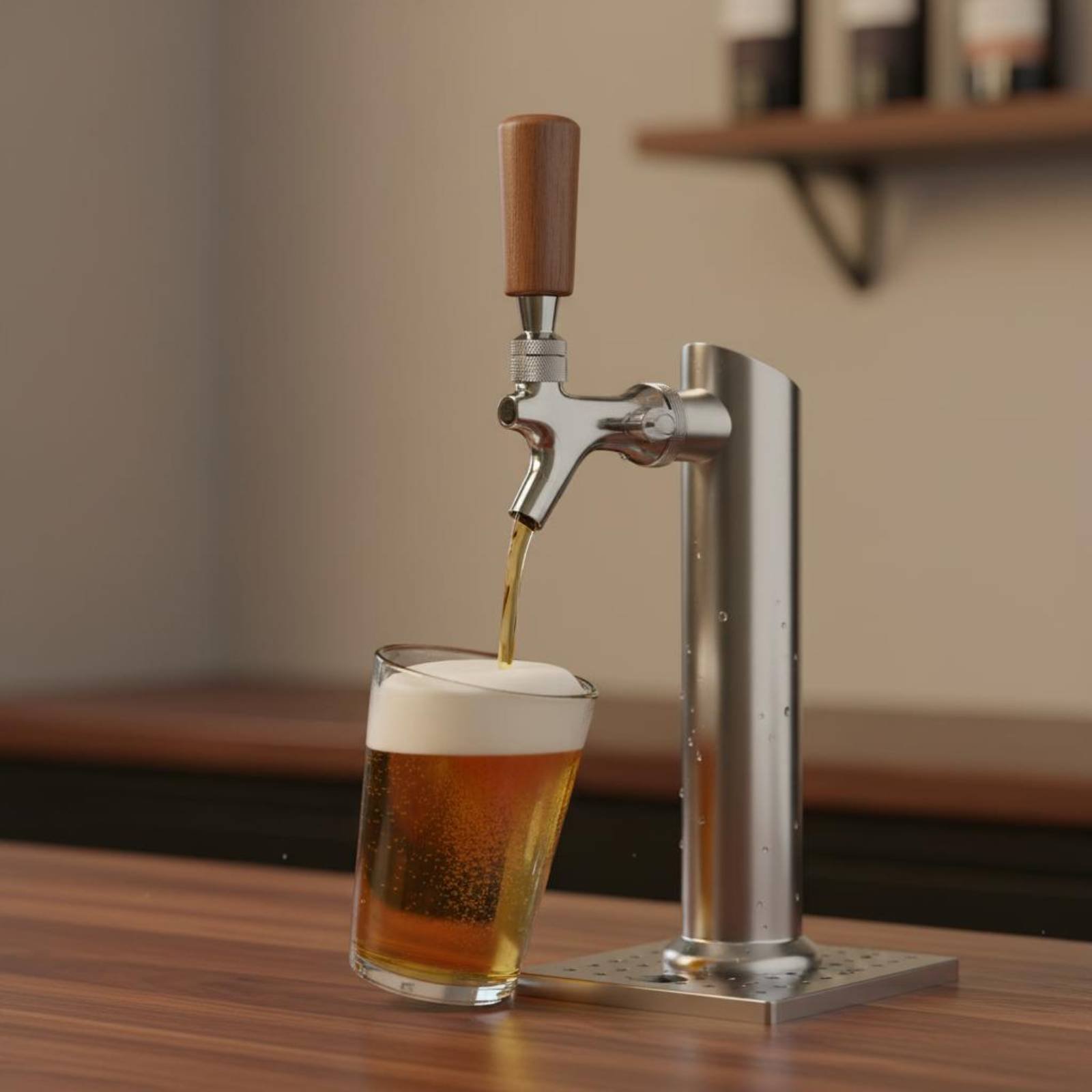 短い木製ビールハンドル、無垢材木製ビールタップハンドルバーア - Wine Beer Usa のレビューと価格