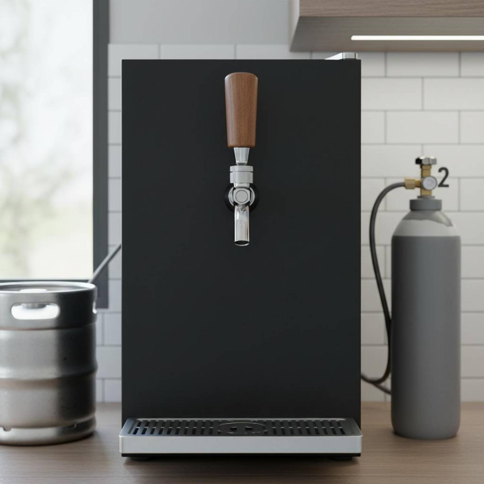 短い木製ビールハンドル、無垢材木製ビールタップハンドルバーア - Wine Beer Usa のレビューと価格