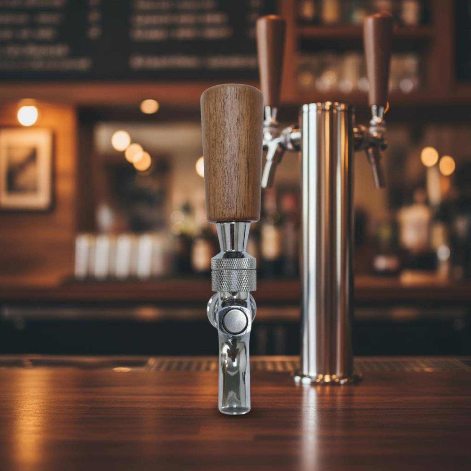 短い木製ビールハンドル、無垢材木製ビールタップハンドルバーア - Wine Beer Usa のレビューと価格