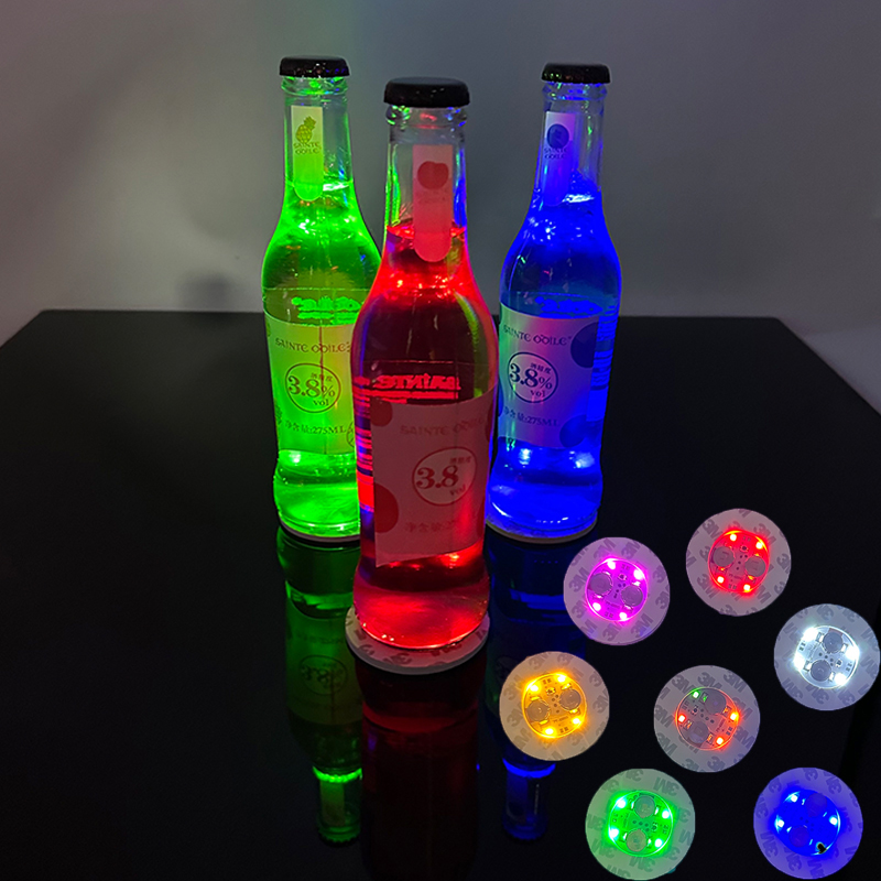 LED コースターステッカーナイトクラブ雰囲気小道具ワインボ - Wine Beer Red のレビューと価格